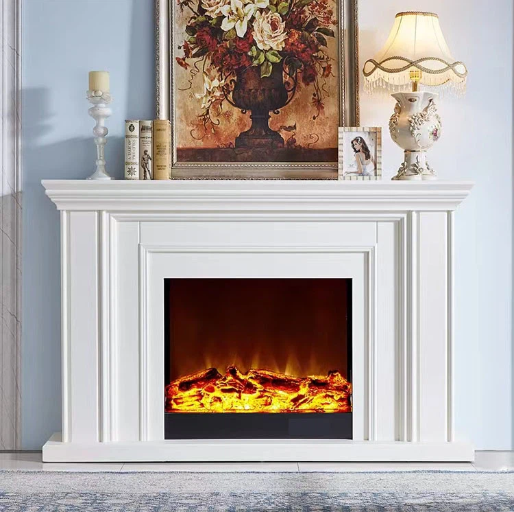 ফ্রিস্ট্যান্ডিং ইলেকট্রিক ফায়ারপ্লেস এবং ম্যান্টেল